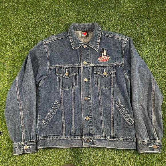 VTG Disney Mickey Unlimited Jerry Leigh embroidered denim jacket size small - Picture 1 of 8